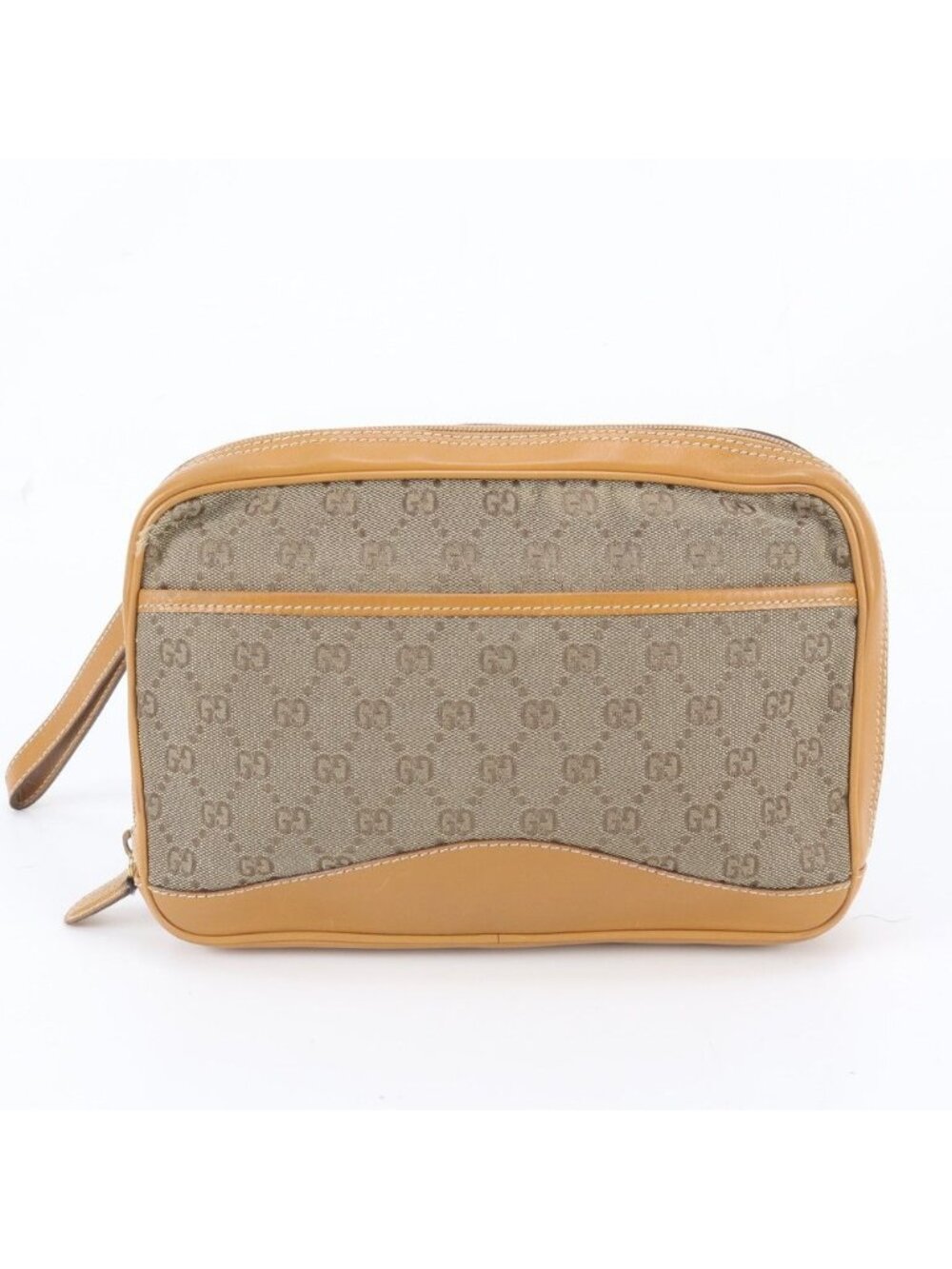 Gucci Micro GG Canvas Leather Clutch Pouch Business